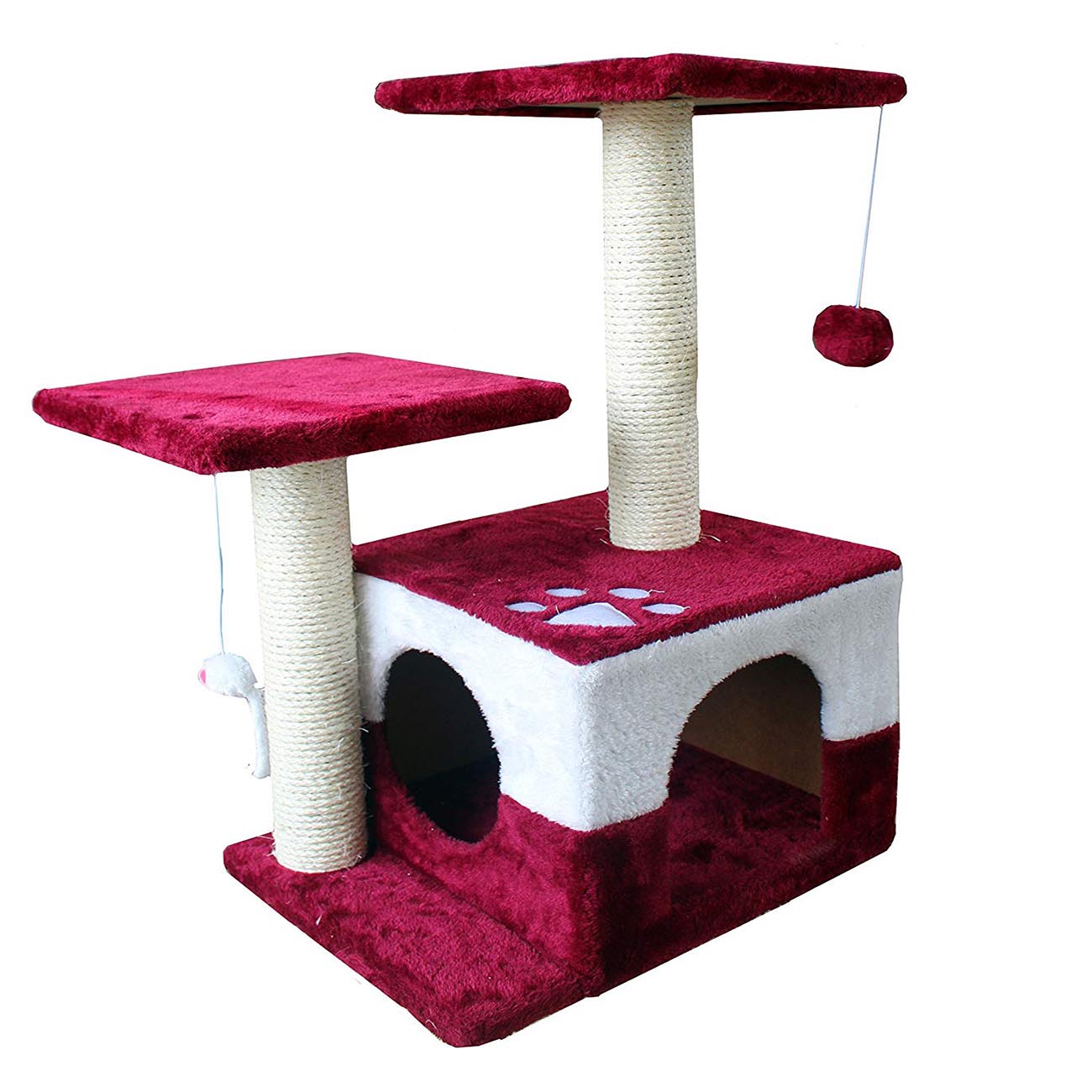 America Phoenix Multi Color Newest Cat Tree Condo Furniture Scratch Post Perch Post Pet House Perch Activity Trees